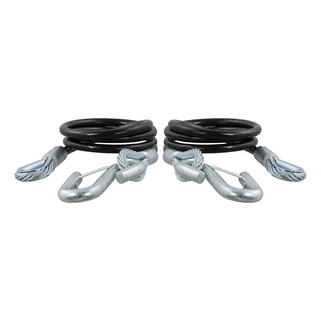 CURT 44-1/2" Safety Cables w/2 Snap Hooks - 5,000 lbs. - Vinyl Coated - 2 Pack [80151]