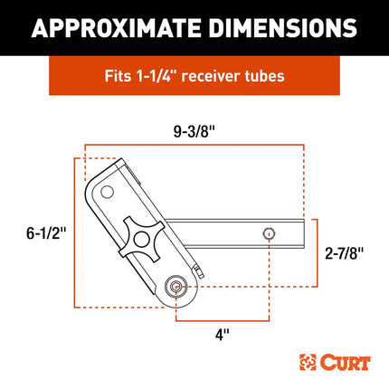 CURT ActiveLink 1-1/4" Receiver Shank - Up to 3500 lbs [18401]