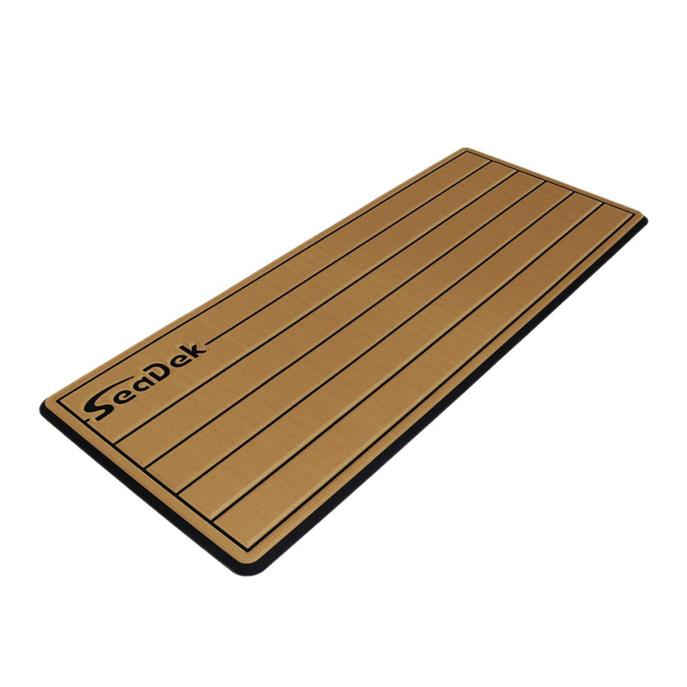 SeaDek 16 x 39" 20mm Dual Density Large Teak Helm Pad w/SeaDek Logo - Brushed Texture - Mocha/Black (406.4mm x 990.6mm x 20mm) [53601-80327]