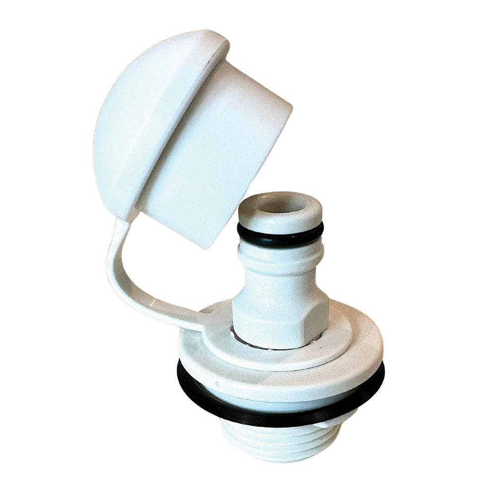 Flush-M Mercury Motors Flush Quick Release Port w/90 Elbow - White [FM-WHT]