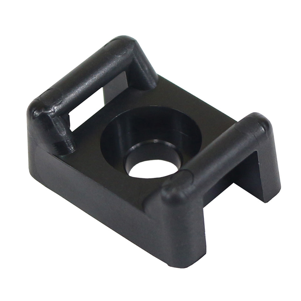 Pacer Screw Down Cable Tie Mount - #10 Screw Mount Method - Black - 100 Pack [CTM3S10BK-100]