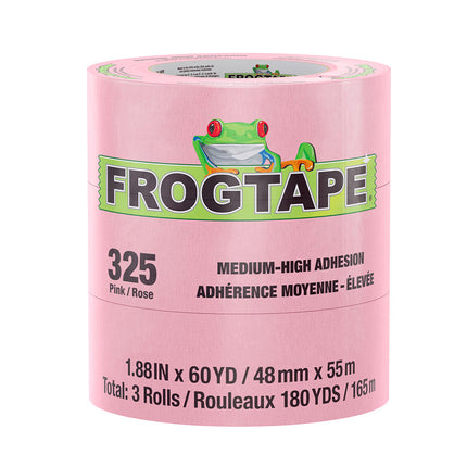 FrogTape CP 325 Medium-High Adhesion Masking Tape - 48MM x 55M x 6-Pack - Pink - Rated f/325F [105335]