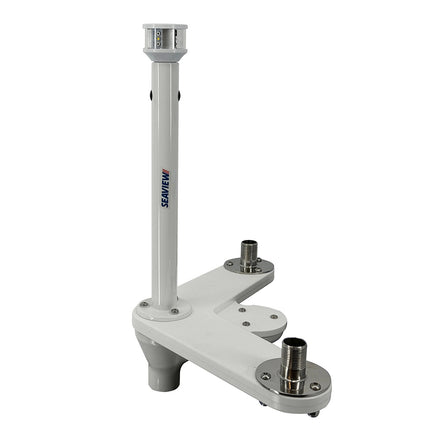 Seaview Triple Mount Adapter w/C5 Certified LED Light 12" Post  Threaded 1"-14 Thread Bases f/GPS Units [PMU2ALED12C5]