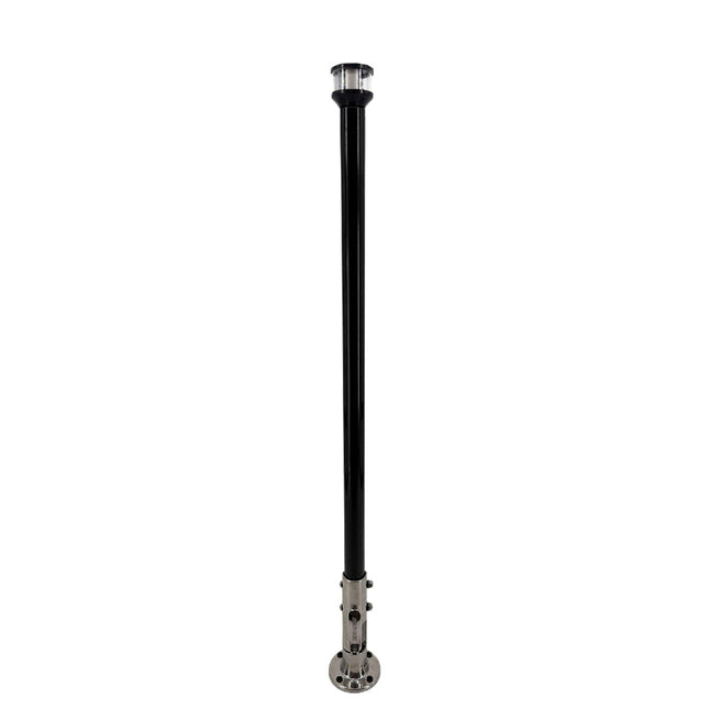 Seaview 24" Manually Folding Light Post w/316 Stainless Steel Base  LTBLED12C5 Navigation Light - Black [SVMHB124LEDSSB]