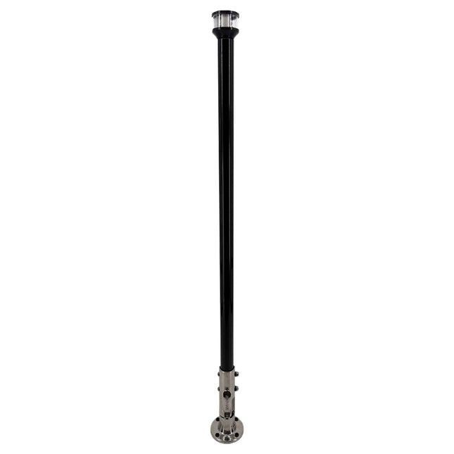 Seaview 36" Manually Folding Light Post w/316 Stainless Steel Base  LTBLED12C5 Navigation Light - Black [SVMHB136LEDSSB]