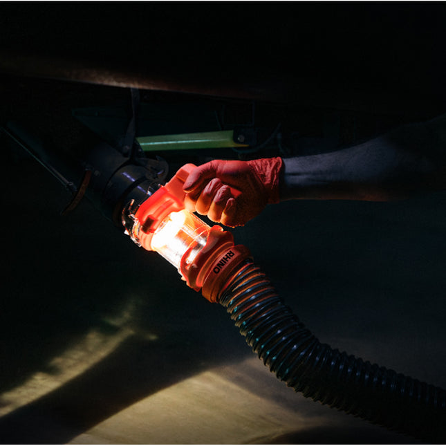 Camco Rhino RV Sewer Hose Extender PRO - 5 Sewer Hose Extension - Torque-Grip Handle w/Built-In LED Flashlight [39570]