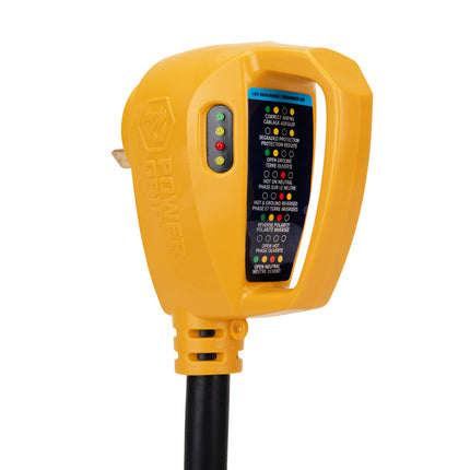 Camco Power Grip RV 12" 30Amp Circuit Analyzer Dogbone - Integrated Surge Protection [55461]