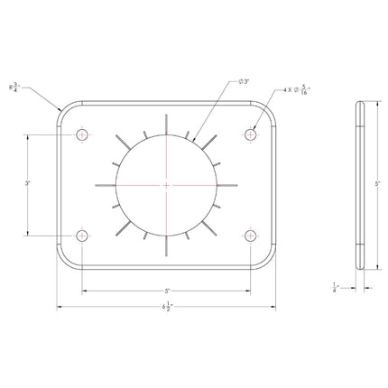TACO Grand Slam 300 Universal Backing Plate f/GS-300  GS-390 - Pair [BP-0300BSY-1]