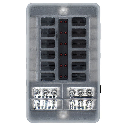 Bluewater 12 Position Fuse Block w/LEDs [3200-0001-012]