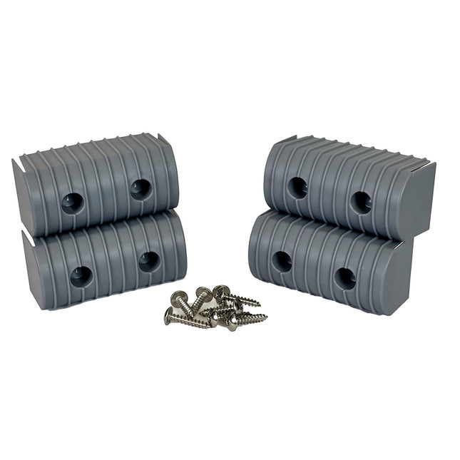 Caliber BunkWrap End Cap 2x4" Grey Accessory Kit w/Stainless Steel Hardware *4-Pack [23051]