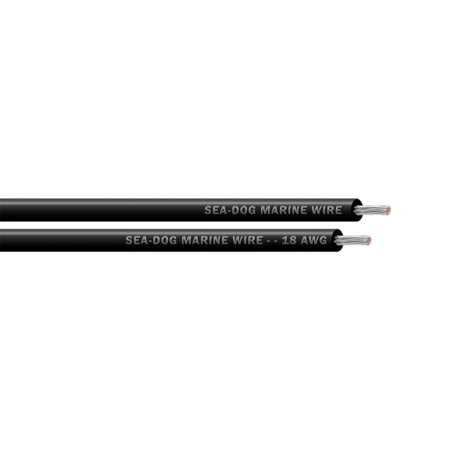 Sea-Dog 18 AWG Black Primary Wire - 500' [8018017]