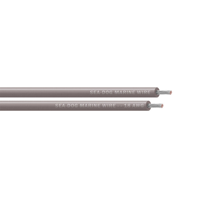 Sea-Dog 18 AWG Grey Primary Wire - 25' [8018110]
