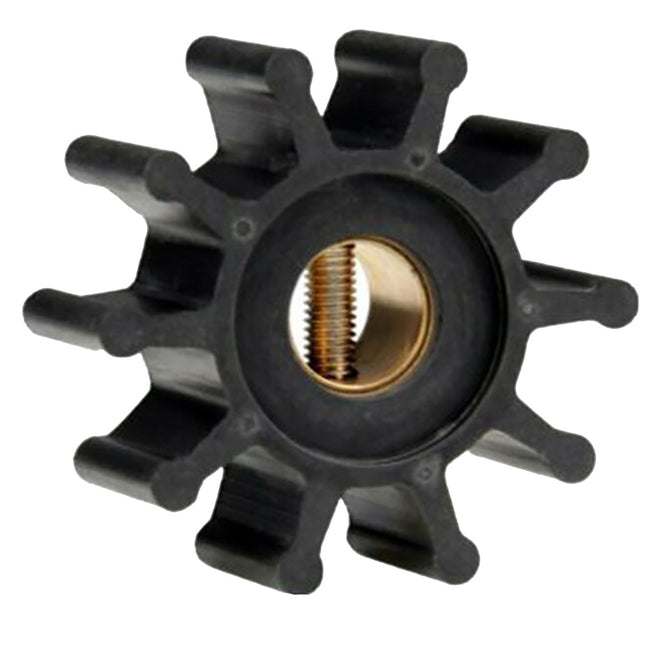 Jabsco Impeller Kit - Neoprene - 10 Blade - 2" Diameter x 7/8" Wide - Slotted Shaft Pin Drive - Brass Insert - 15/32" Shaft Diameter [18653-0001-P]