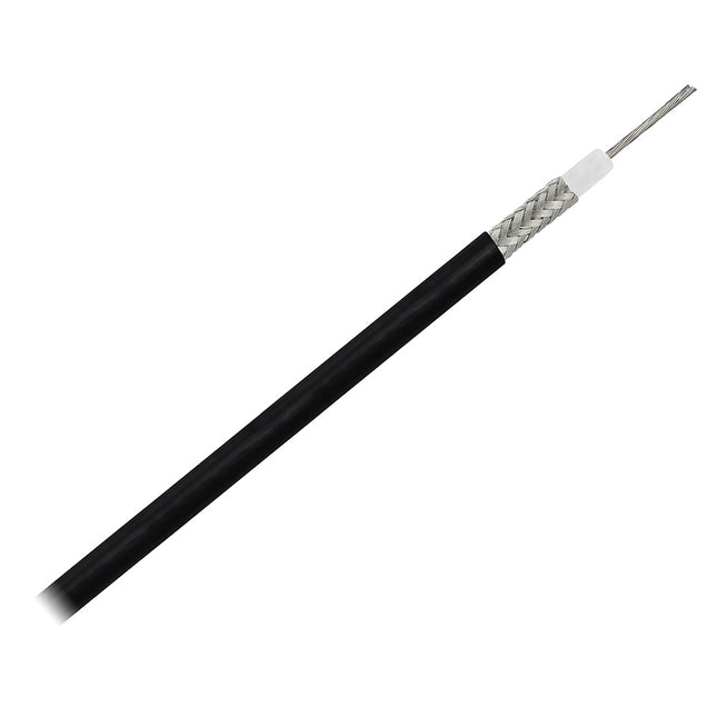 Pacer RG58AU Coax Cable Stranded TV Cond TV Braid - Black Jacket - 150' [MRG58AU-150]