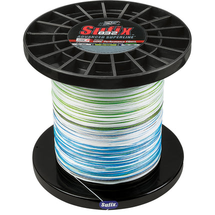 Sufix 832 Advanced Superline Bulk Metered 3000yds, 100lb, White - Neon Lime - Blue [660-4100GHLCC]