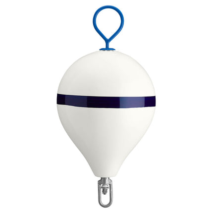 Polyform 17" CM Mooring Buoy w/Steel Iron - White Blue Stripe [CM-3 WH-STR]