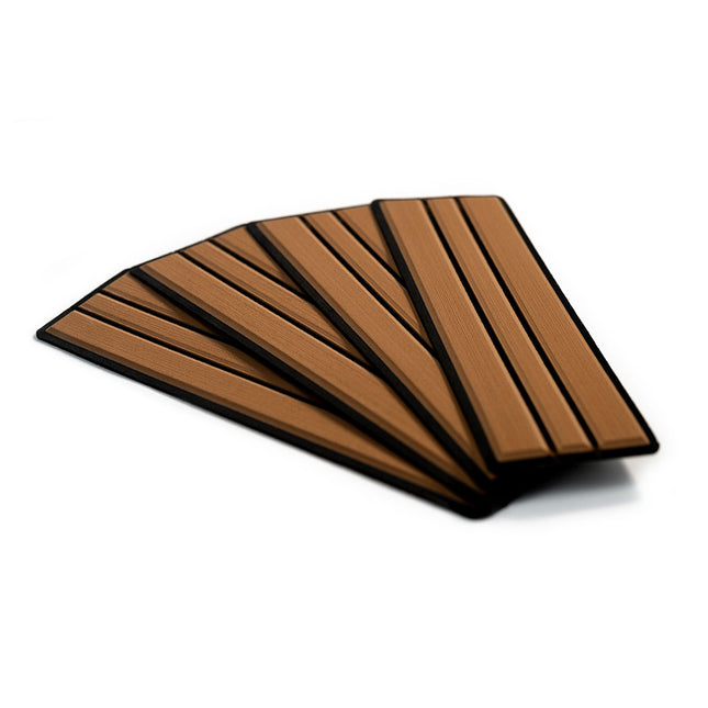 SeaDek Faux Teak 4-Piece Step Kit - Mocha/Black [23902-80093]