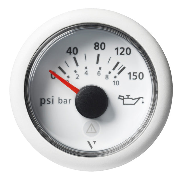 Veratron 52mm (2-1/16") ViewLine Engine Oil Pressure Gauge - 150 PSI - White Dial  Bezel [A2C59514202]