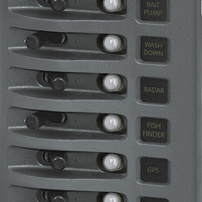 Blue Sea Weather Deck Panel 12v 6 Circuit Breaker Panel