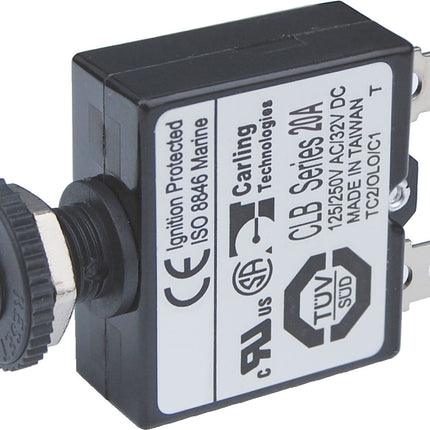Blue Sea 20A Push Button Quick Connect Circuit Breaker