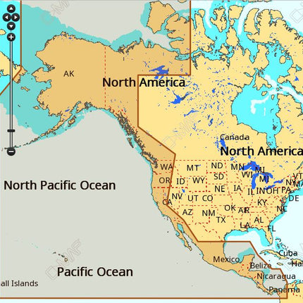 C-MAP NA-M035 Max MegaWide microSD Pacific Coast and Central America