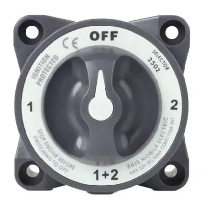 EGIS 2502 Heavy Duty-Series 600A  Battery Selector Switch Off/1/Both/2