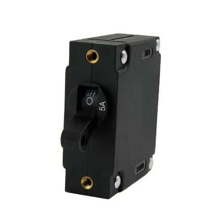 EGIS A Series Black Toggle Panel Mount Circuit Breaker Single Pole AC/DC 5 Amp Retail Pack