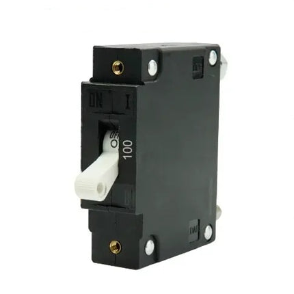 EGIS C Series White Toggle Panel Mount Circuit Breaker Single Pole AC/DC 100 Amp Retail Pack