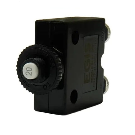 EGIS Push Button Panel Mount Circuit Breaker Screw Terminals 20 Amp Retail Pack