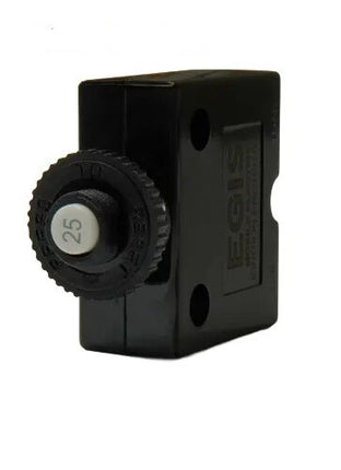 EGIS Push Button Panel Mount Circuit Breaker Spade Terminals 25 Amp Retail Pack