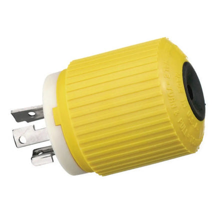 Hubbell HBL328DCP 30A 28V DC Locking Connector Male Yellow