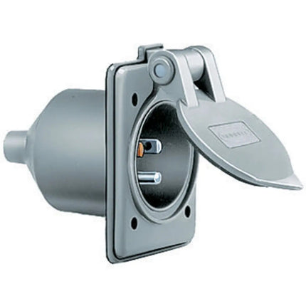 Hubbell HBL61CM64 15 Amp 125v 2 Pole 3 Wire Gray Outlet