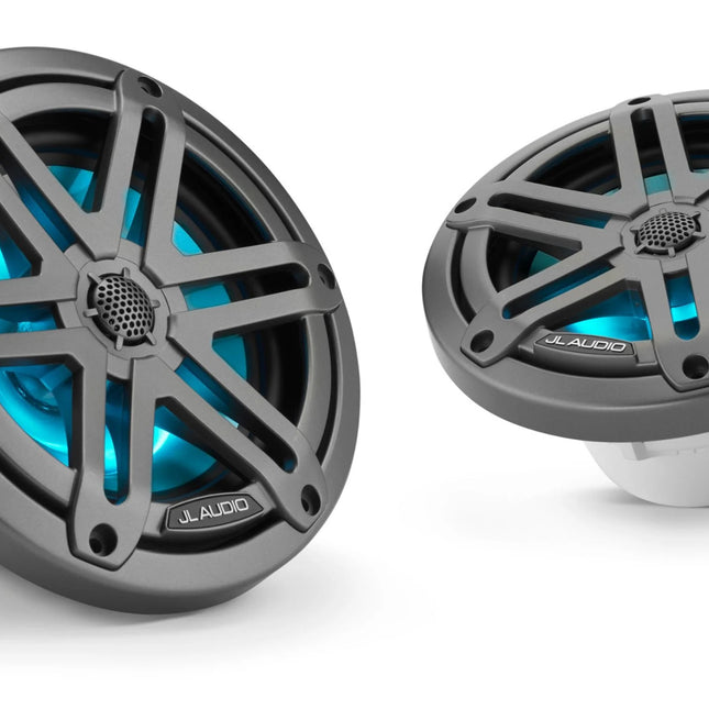 JL Audio M3 6.5in Coaxial Speakers Gray Sport Grille with RGB LED