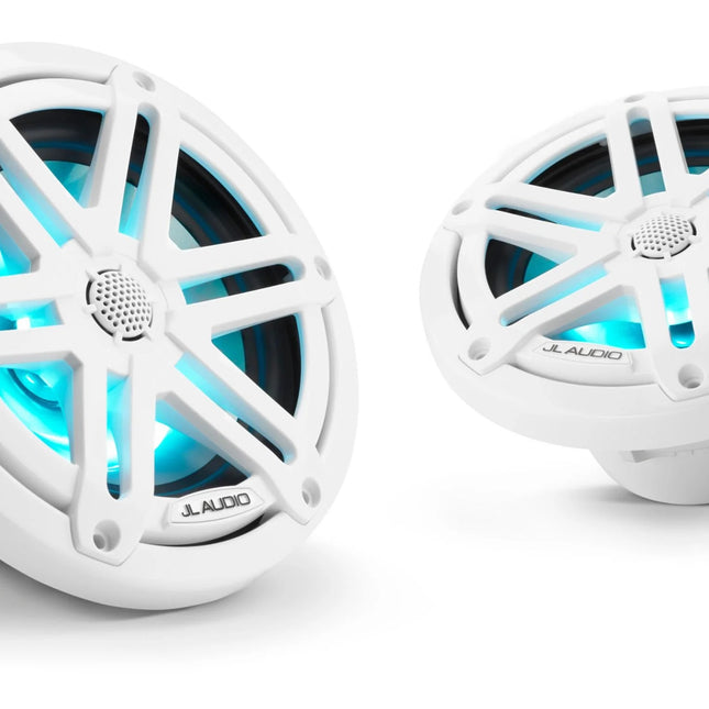 JL Audio M3 6.5in Coaxial Speakers White Sport Grille with RGB LED