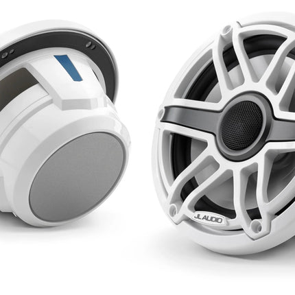 JL Audio M6 7.7in Coaxial Speakers White Sport Grille