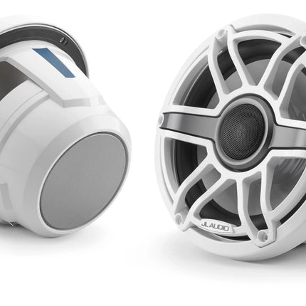 JL Audio M6 8.8in Coaxial Speakers White Sport Grille