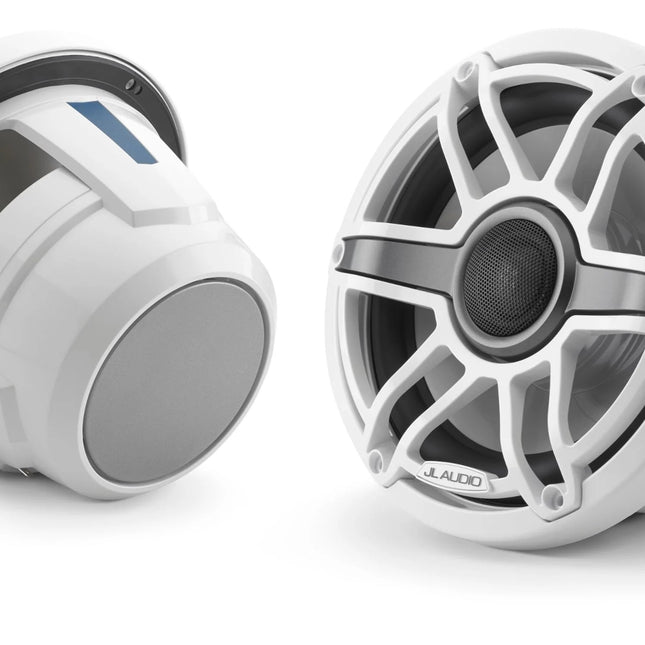 JL Audio M6 8.8in Coaxial Speakers White Sport Grille