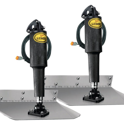 Lenco 9inx18in Standard Mount Trim Tab Kit 12v Requires Switch