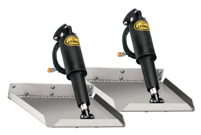 Lenco 9inx9in Edge Mount Trim Tab Kit 12v Requires Switch