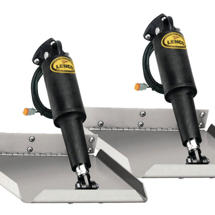 Lenco 12inx18in Edge Mount Trim Tab Kit 12v Requires Switch