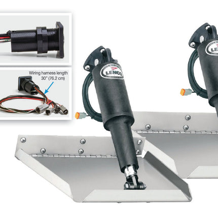 Lenco 12inx12in Edge Mount Trim tab Kit 12v with Standard Switch