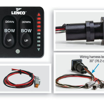 Lenco LED Integrated Indicator Switch with Pigtail for Single Actuator Systems