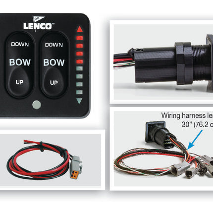 Lenco Switch Led Lenco LED Integrated Indicator Switch with Pigtail for Dual Actuator S ...