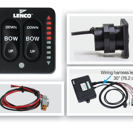 Lenco LED Two-Piece Indicator Switch with Pigtail for Single Actuator Systems