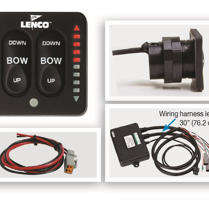 Lenco LED Two-Piece Indicator Switch with Pigtail for Dual Actuator Systems