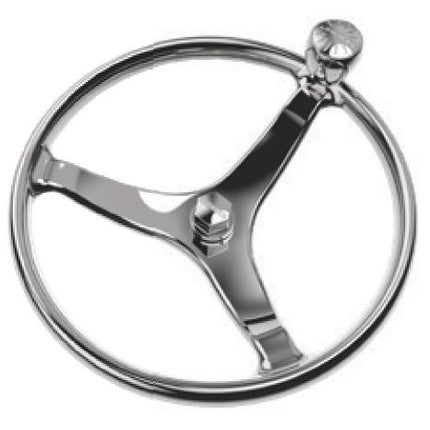 Lewmar 15.5in Power Grip Wheel Stainless Steel M12 Nut