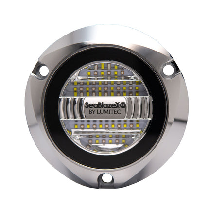 Lumitec Seablaze X2 Dual Color Blue/White LED Surface Mount Polished Housing 12/24v