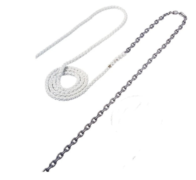 Maxwell 15ft of 5/16in HT Chain Splice to 150ft of 5/8in Nylon Brait Line