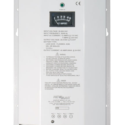 Newmar PT25W 12v Charger 3 Bank 25 Amp
