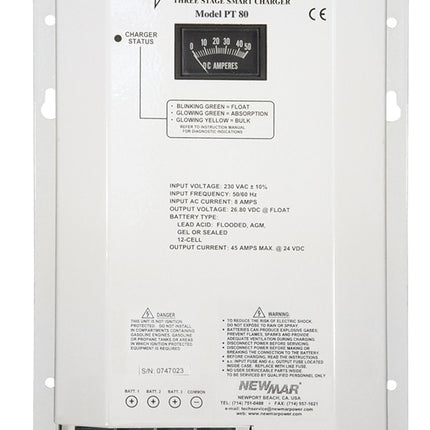 Newmar PT80 12v 80AMP Charger 115/230V Input